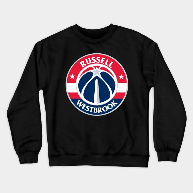 Russell Westbrook 0 Washington Wizards Crewneck Sweatshirt by IronLung Designs